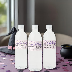 Étiquette Pour Bouteilles D'eau Éffrayante fille d'anniversaire gothique afro-puff