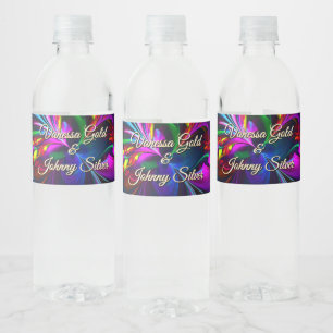 Étiquette Pour Bouteilles D'eau Élégant Classique Moderne Motif Floral #902 Mariag