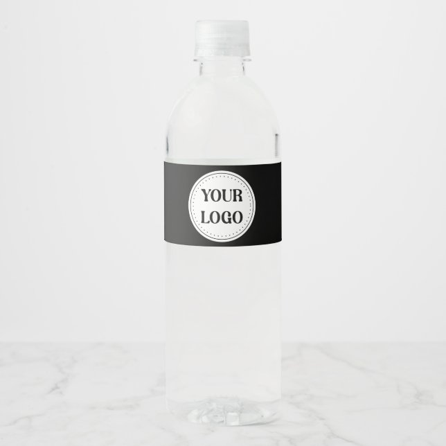 Étiquette Pour Bouteilles D'eau Élégant, contemporain, poli et personnalisable. (Devant)