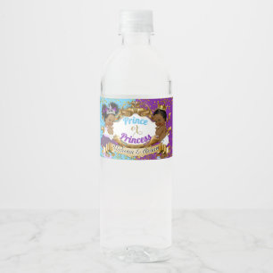 Étiquette Pour Bouteilles D'eau Élégant Révélation Royale Africaine de genre Viole