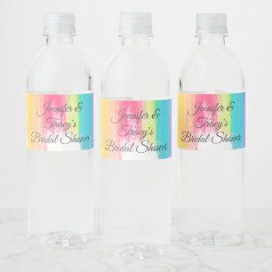 Étiquette Pour Bouteilles D'eau Elégante Fête de Mariage Personnalisée Lesbienne A