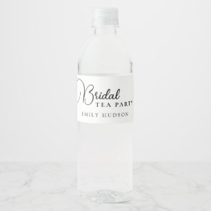Étiquette Pour Bouteilles D'eau Elégante Fête des mariées Tea Party