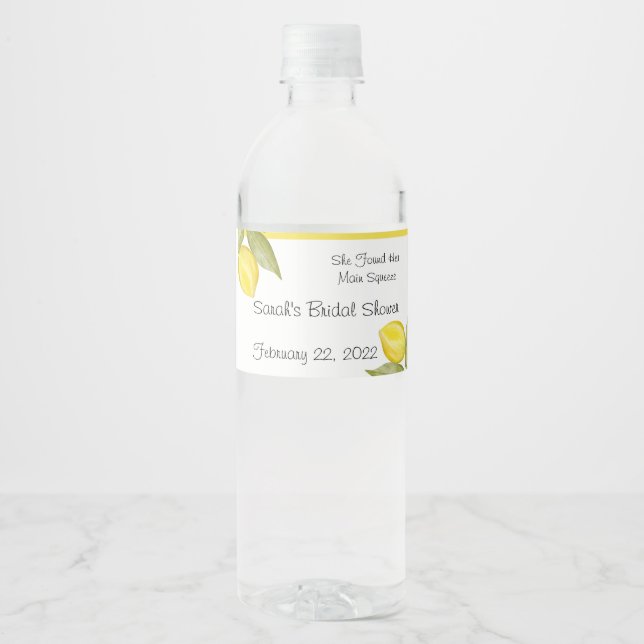 Étiquette Pour Bouteilles D'eau Elle A Trouvé Sa Bouteille D'Eau Personnalisée Squ (Devant)