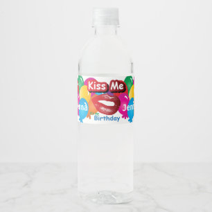 Étiquette Pour Bouteilles D'eau Embrassez-moi, il est mon anniversaire