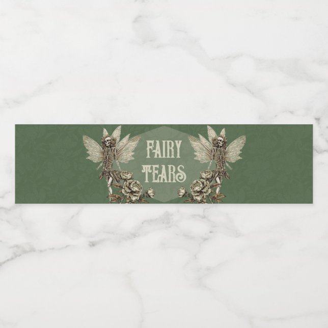 Étiquette Pour Bouteilles D'eau Emerald Enchanted Elixir fée (Étiquettes simples)