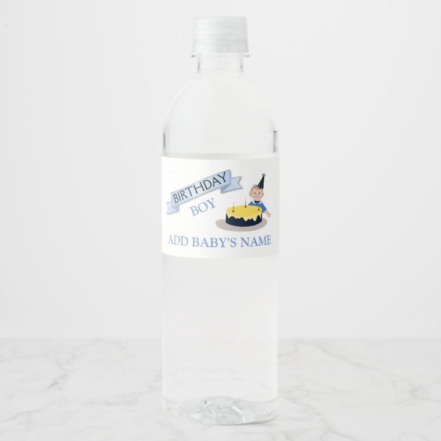 Étiquette Pour Bouteilles D'eau Enfant d'anniversaire customisé (Devant)