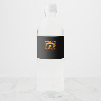 Étiquette Pour Bouteilles D'eau Épice citrouille Et Tout Nice Fall Café Latt