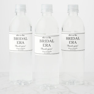 Étiquette Pour Bouteilles D'eau Ère de mariage minimaliste moderne douche de maria