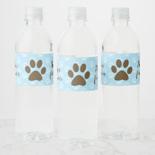Étiquette Pour Bouteilles D'eau Étiquette Brown de bouteille d'eau de chiot