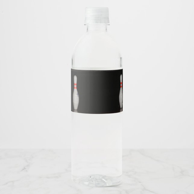 Étiquette Pour Bouteilles D'eau Étiquette de botte d'eau de Bowling (Devant)