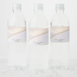 Étiquette Pour Bouteilles D'eau Étiquette de bouteille d'eau Abstraite moderne Iri