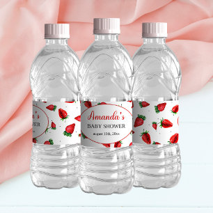 Étiquette Pour Bouteilles D'eau Étiquette de bouteille d'eau Baby shower fraise