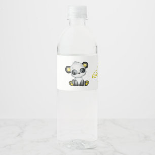 Étiquette Pour Bouteilles D'eau Étiquette de bouteille d'eau Baby shower Panda Ou