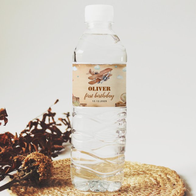 Étiquette Pour Bouteilles D'eau Étiquette de bouteille d'eau d'anniversaire de l'a (Créateur téléchargé)