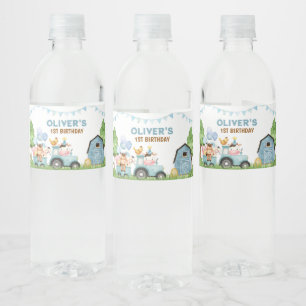 Étiquette Pour Bouteilles D'eau Étiquette de bouteille d'eau de ferme, animaux de