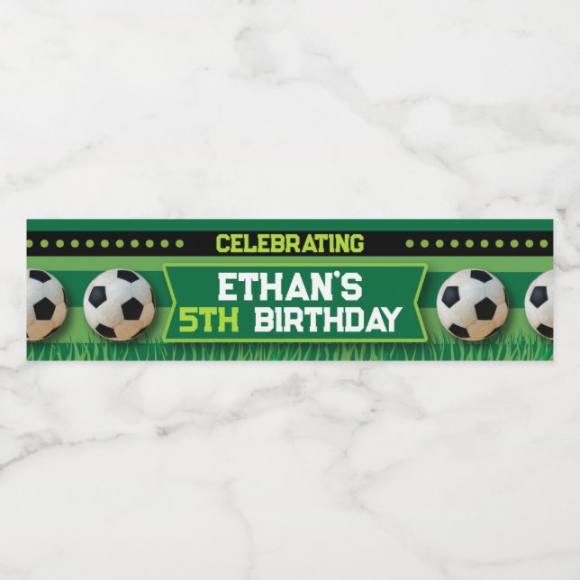 Étiquette Pour Bouteilles D'eau Étiquette de bouteille d'eau de football (Étiquettes simples)