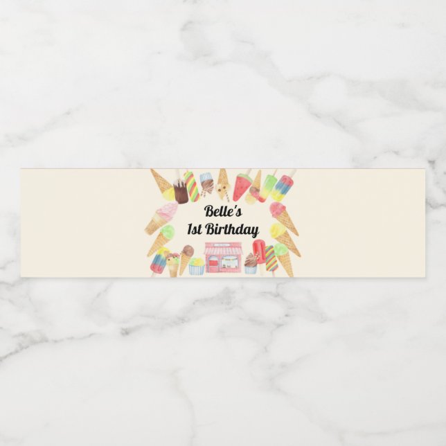 Étiquette Pour Bouteilles D'eau Étiquette de bouteille d'eau de la fête de crème g (Étiquettes simples)