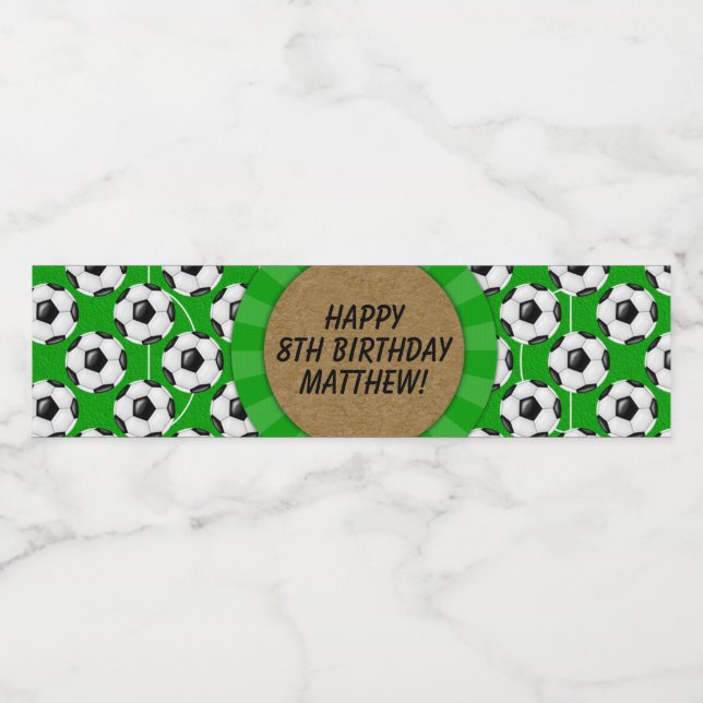 Étiquette Pour Bouteilles D'eau Étiquette de bouteille d'eau de la fête de footbal (Étiquettes simples)