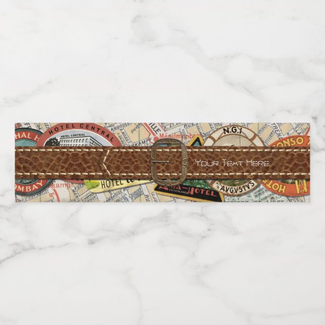 Étiquette Pour Bouteilles D'eau Étiquette de bouteille d'eau de la fête de voyage (Étiquettes simples)