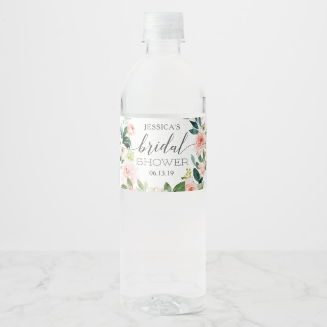 Étiquette Pour Bouteilles D'eau Étiquette de bouteille d'eau de la Fête des mariée (Devant)