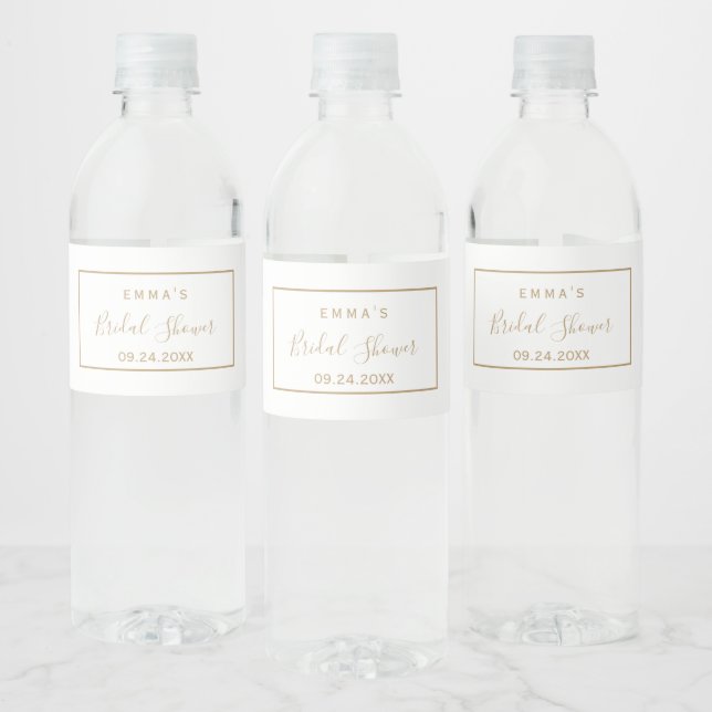 Étiquette Pour Bouteilles D'eau Étiquette de bouteille d'eau de mariage minimalist (Bouteilles)