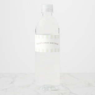 Étiquette Pour Bouteilles D'eau Étiquette de bouteille d'eau d'oie soie verte Sage