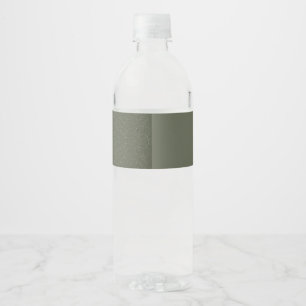 Étiquette Pour Bouteilles D'eau Étiquette de bouteille d'eau douce Moss Green Spli