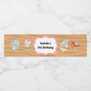 Étiquette Pour Bouteilles D'eau Étiquette de bouteille d'eau du Luau Beach Party