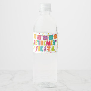 Étiquette Pour Bouteilles D'eau Étiquette de bouteille d'eau Fiesta de retraite -