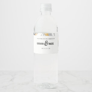 Étiquette Pour Bouteilles D'eau Étiquette de bouteille d'eau Fleur