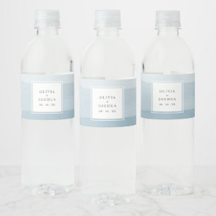 Étiquette Pour Bouteilles D'eau Étiquette de bouteille d'eau Mariage bleu
