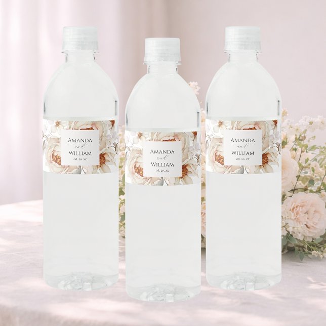 Étiquette Pour Bouteilles D'eau Étiquette de bouteille d'eau Mariage personnalisé (Créateur téléchargé)