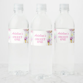 Étiquette Pour Bouteilles D'eau Étiquette de bouteille d'eau pour le premier anniv