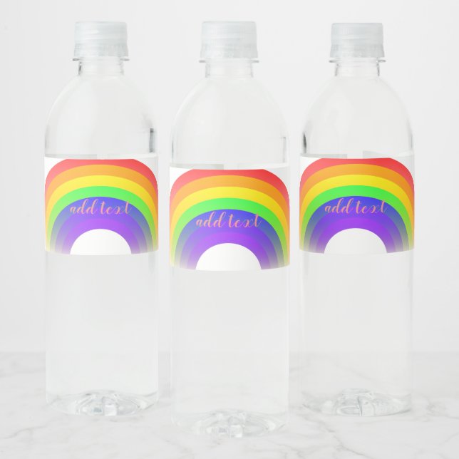 Étiquette Pour Bouteilles D'eau Étiquette de bouteille d'eau Rainbow couleurs (Bouteilles)