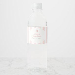 Étiquette Pour Bouteilles D'eau Étiquette de bouteille d'eau rose douce petite pêc