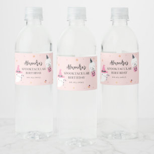 Étiquette Pour Bouteilles D'eau Étiquette de bouteille d'eau rose Halloween