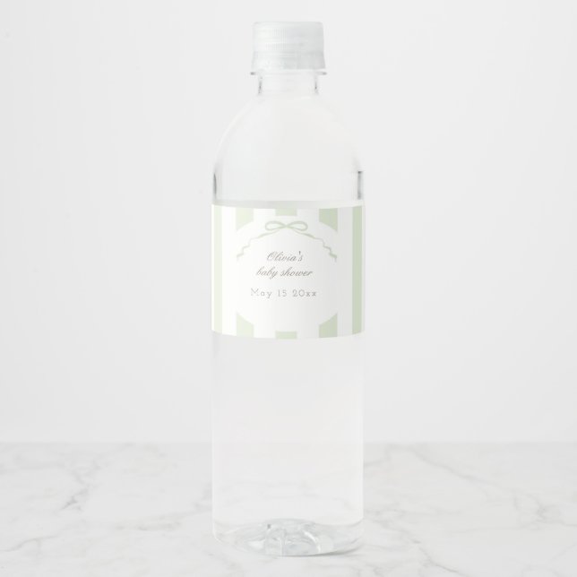 Étiquette Pour Bouteilles D'eau Étiquette de bouteille d'eau vert (Devant)