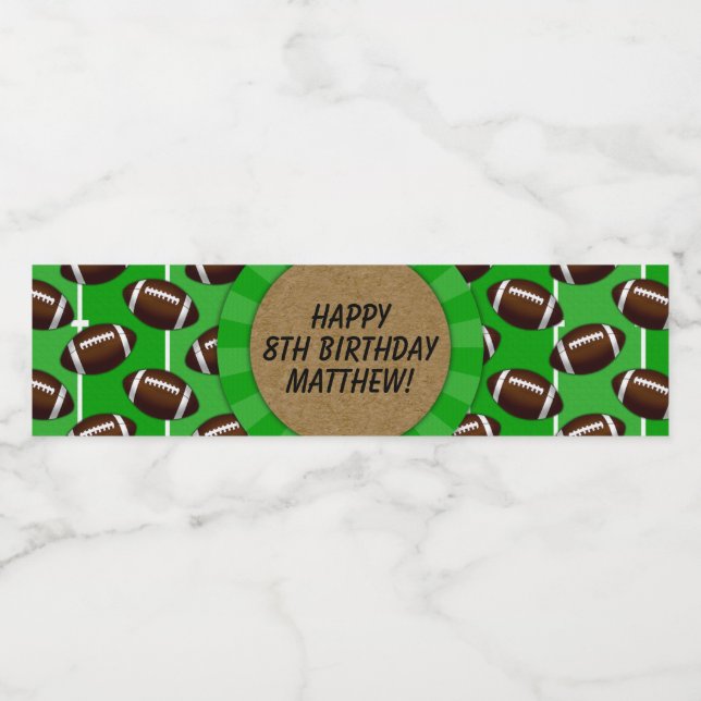 Étiquette Pour Bouteilles D'eau Étiquette de la bouteille d'eau de la fête de foot (Étiquettes simples)