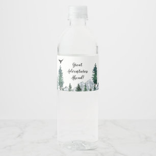Étiquette Pour Bouteilles D'eau Étiquette d'eau d'aventure de la montagne Rocheuse