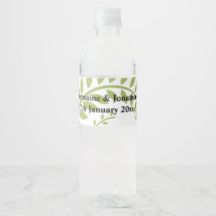 ÉTIQUETTE POUR BOUTEILLES D'EAU ÉTIQUETTE D'EAU PERSONNALISABLE GREEN FERN
