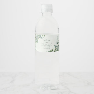 Étiquette Pour Bouteilles D'eau Eucalyptus Wedding Water Bottle Label 1001A