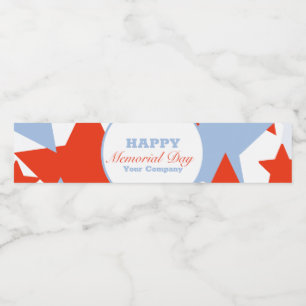 Étiquette Pour Bouteilles D'eau Événement de la fête du Memorial Day avec des étoi