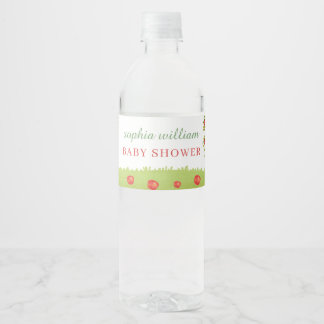 Étiquette Pour Bouteilles D'eau Faire-part de Baby Shower à l'aquarelle pour une F