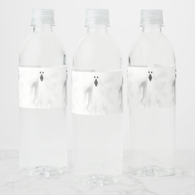 Étiquette Pour Bouteilles D'eau Fantôme éffrayant (Bouteilles)