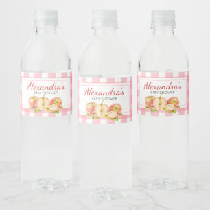 Étiquette Pour Bouteilles D'eau Faveur de bébé à carreaux Vichy Pomme de notre œil