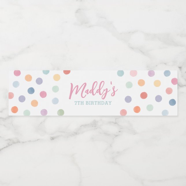 Étiquette Pour Bouteilles D'eau Fête d'anniversaire (Étiquettes simples)