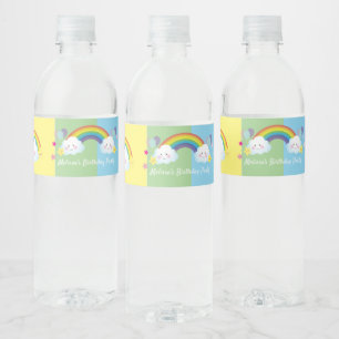 Étiquette Pour Bouteilles D'eau Fête d'anniversaire d'enfants de nuage et