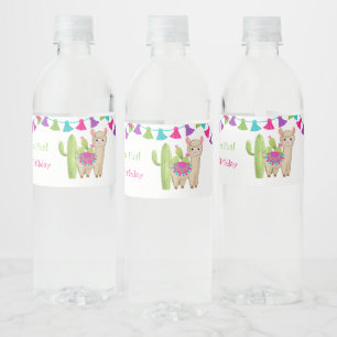 Étiquette Pour Bouteilles D'eau Fête d'anniversaire enfant Fun Llama Rose Violet C
