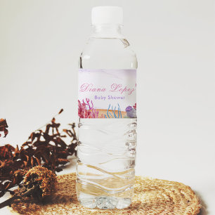 Étiquette Pour Bouteilles D'eau Fête de Baby shower de fille Mermaid