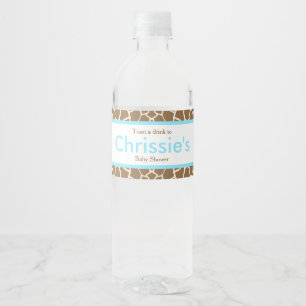 Étiquette Pour Bouteilles D'eau Fête de Baby Shower pour un adorable girafeau